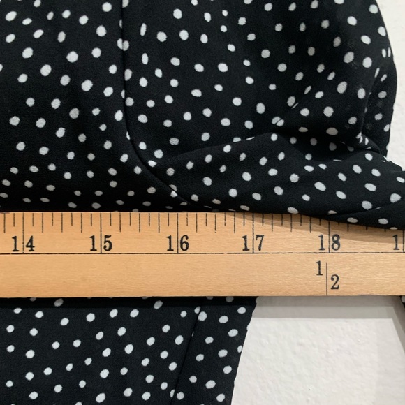 Lulu's Love is Enough Polka Dot Black White Wrap Top Bell Sleeves Size S - Picture 9 of 16